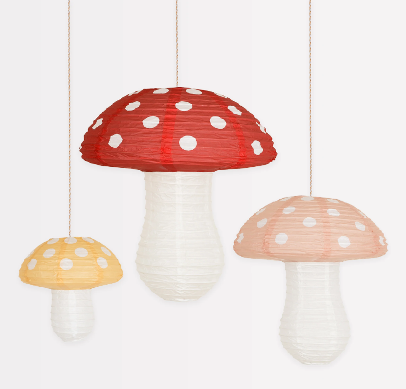 Meri Meri - Mushroom Lanterns - Mantar Fenerler (3'lü)
