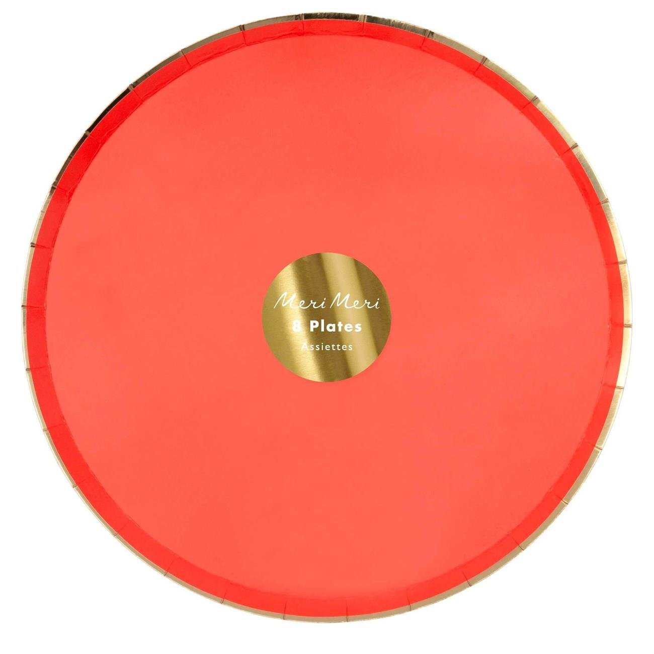 Meri Meri - Party Palette Plates - Parti Paleti Tabaklar - L - 8'li