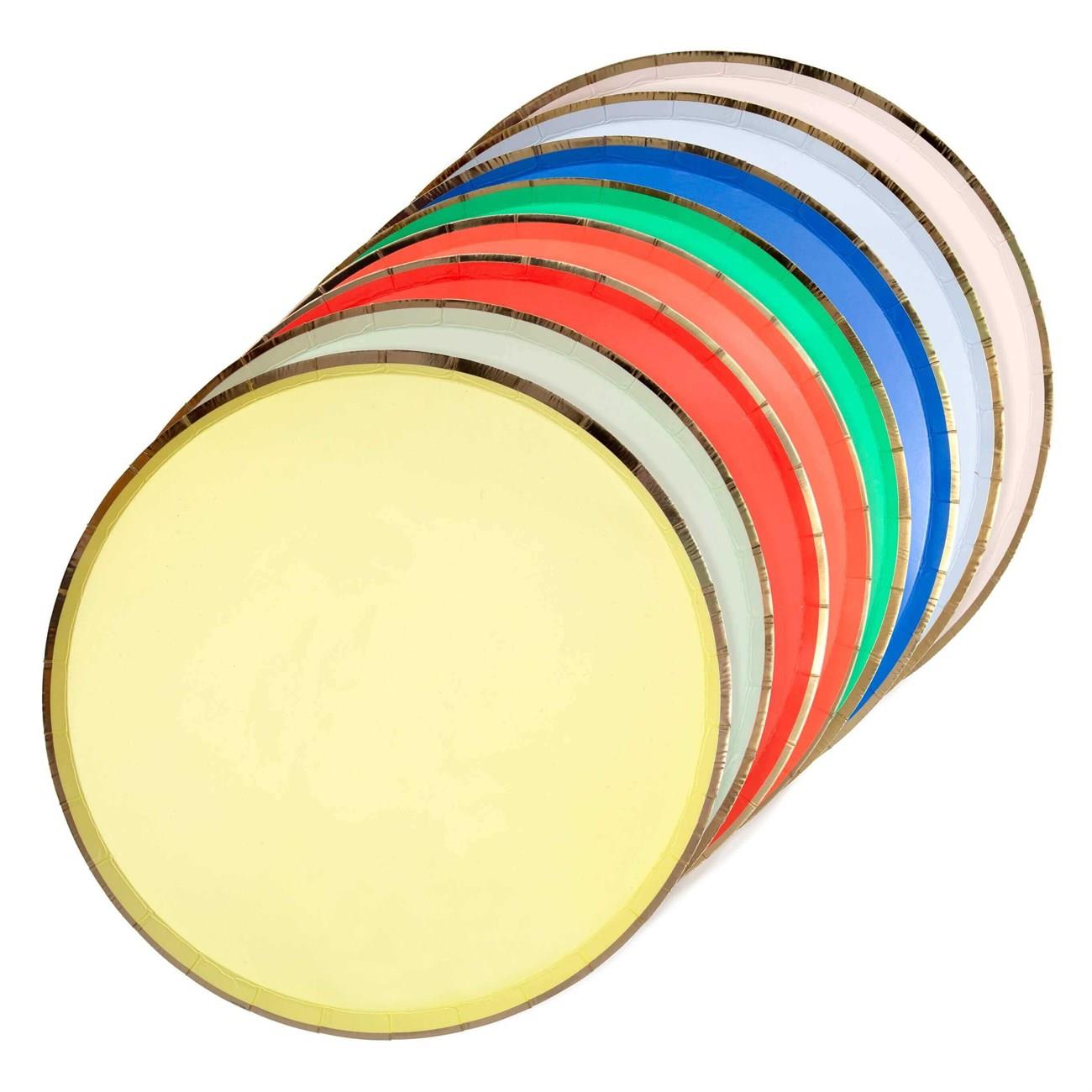 Meri Meri - Party Palette Plates - Parti Paleti Tabaklar - L - 8'li