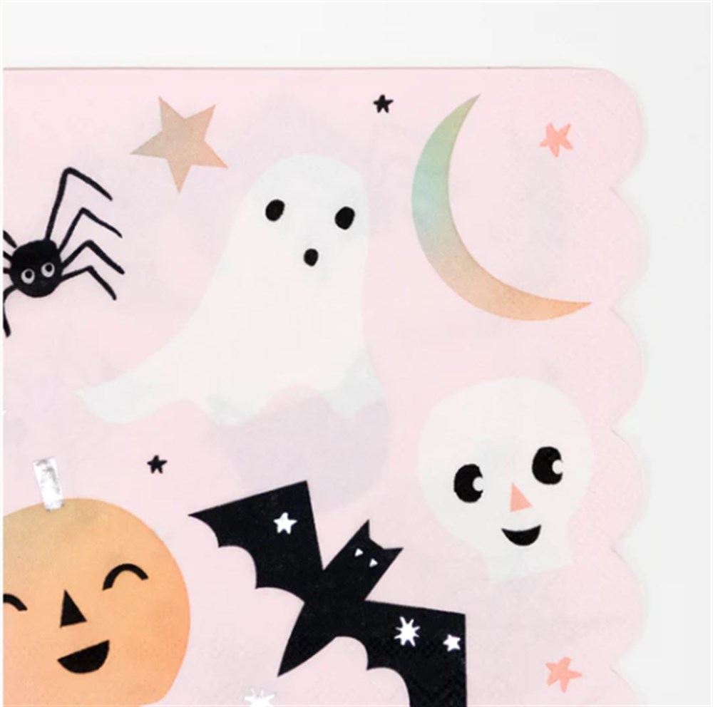 Meri Meri - Pastel Halloween Napkins - Pastel Halloween Peçeteleri - L - 16'lı
