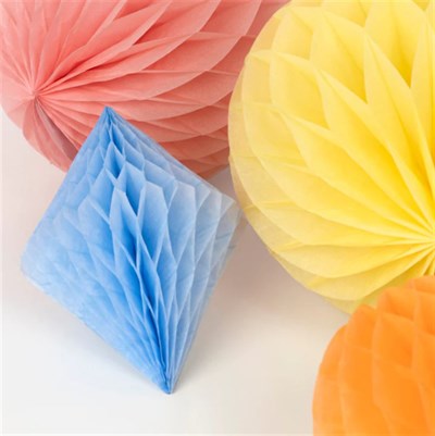 Meri Meri - Pastel Honeycomb Decoration Kit - Pastel Petek Dekor Kiti - 16lı