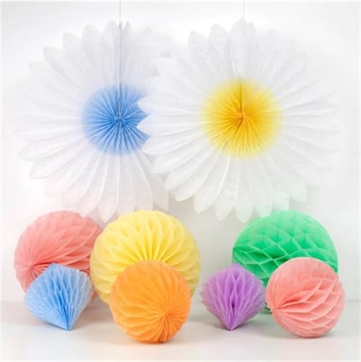 Meri Meri - Pastel Honeycomb Decoration Kit - Pastel Petek Dekor Kiti - 16lı