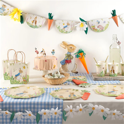 Meri Meri - Peter Rabbit In The Garden Party Bags - Peter Rabbit Bahçede Parti Çantaları - 8'li