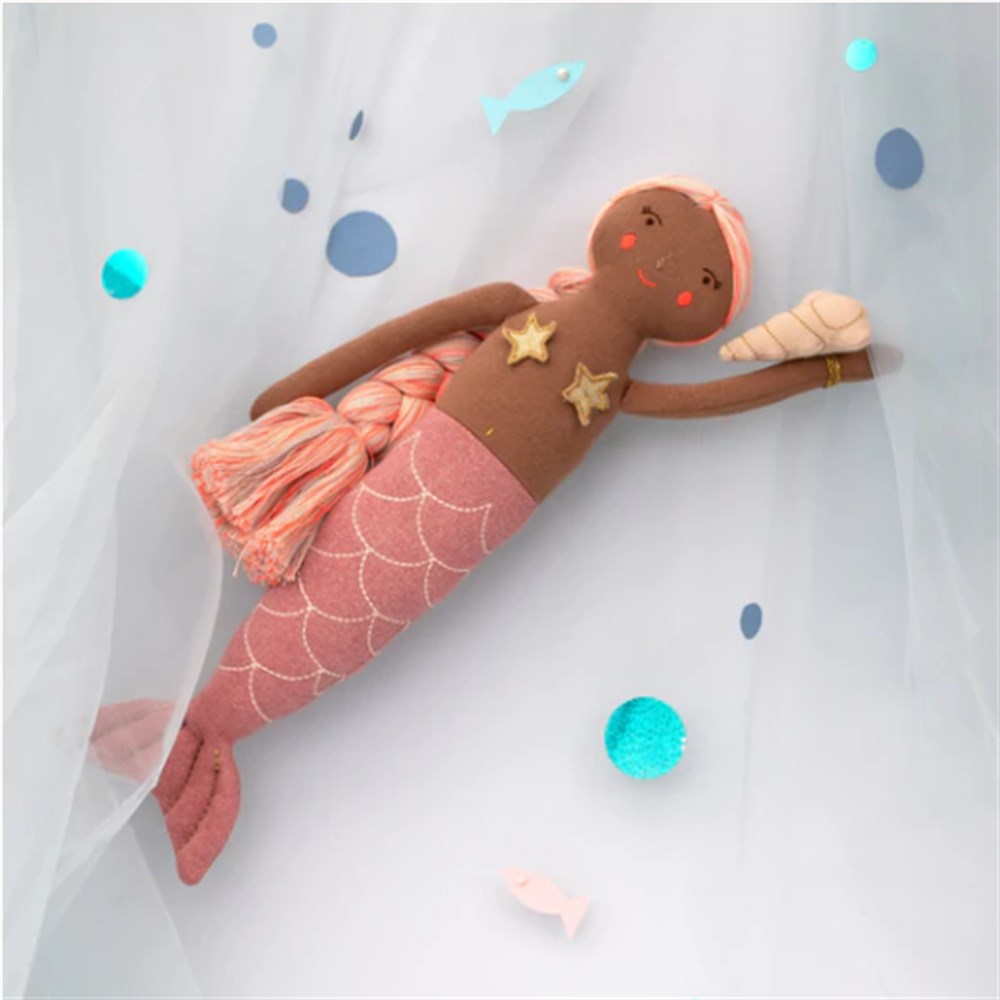 Meri Meri - Pink Knitted Mermaid - Jade Pembe Deniz Kızı