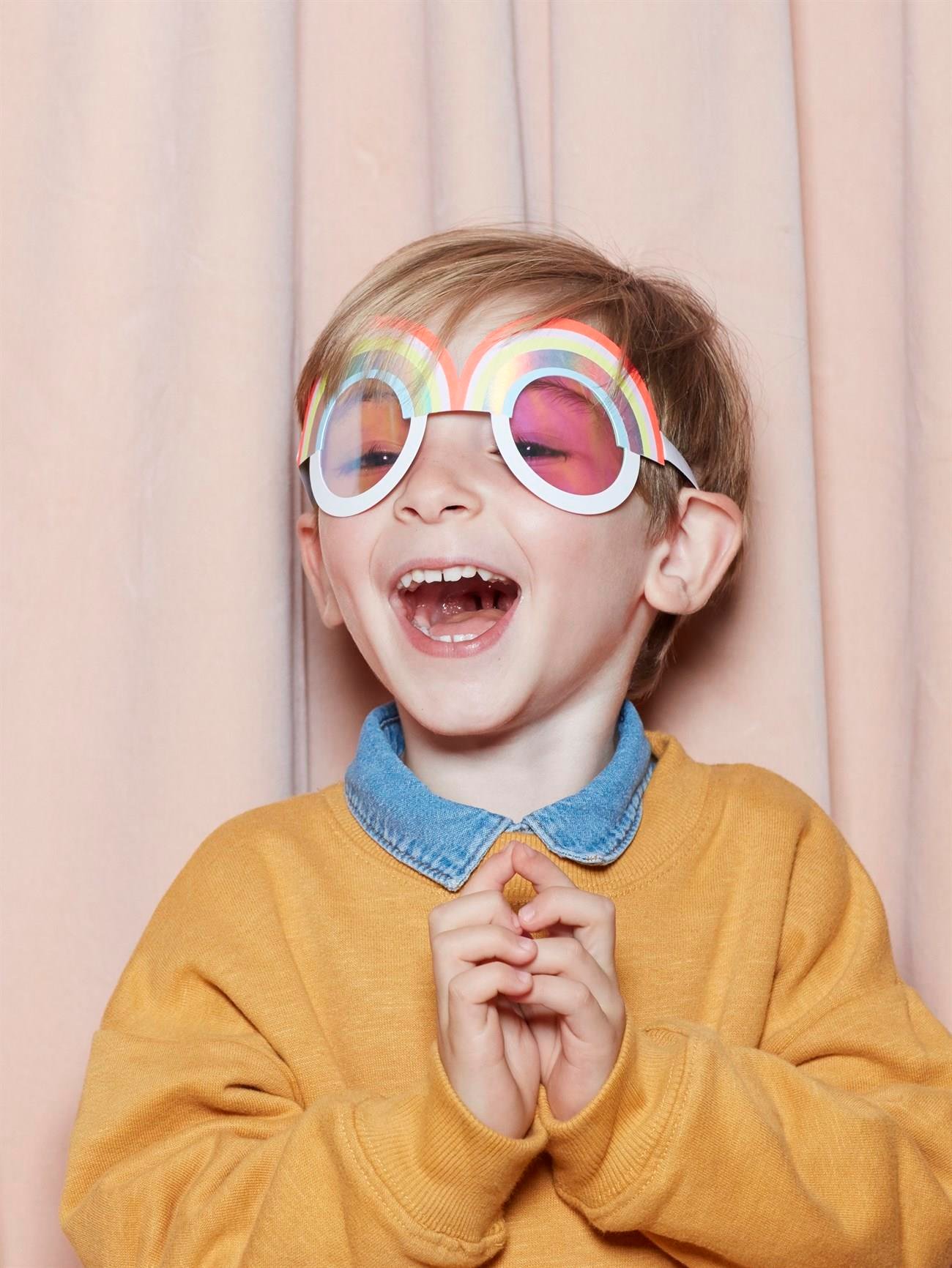 Meri Meri - Rainbow Paper Glasses - Gökkuşağı Kağıt Gözlük