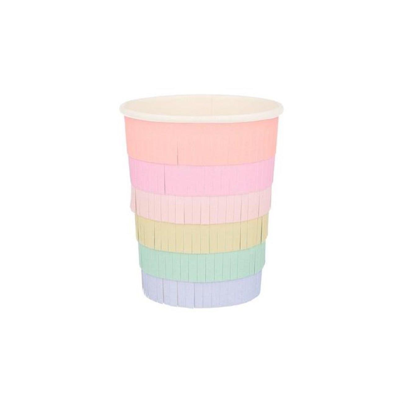 Meri Meri - Rainbow Sun Cups - Gökkuşağı Güneşli Bardaklar - 8'li