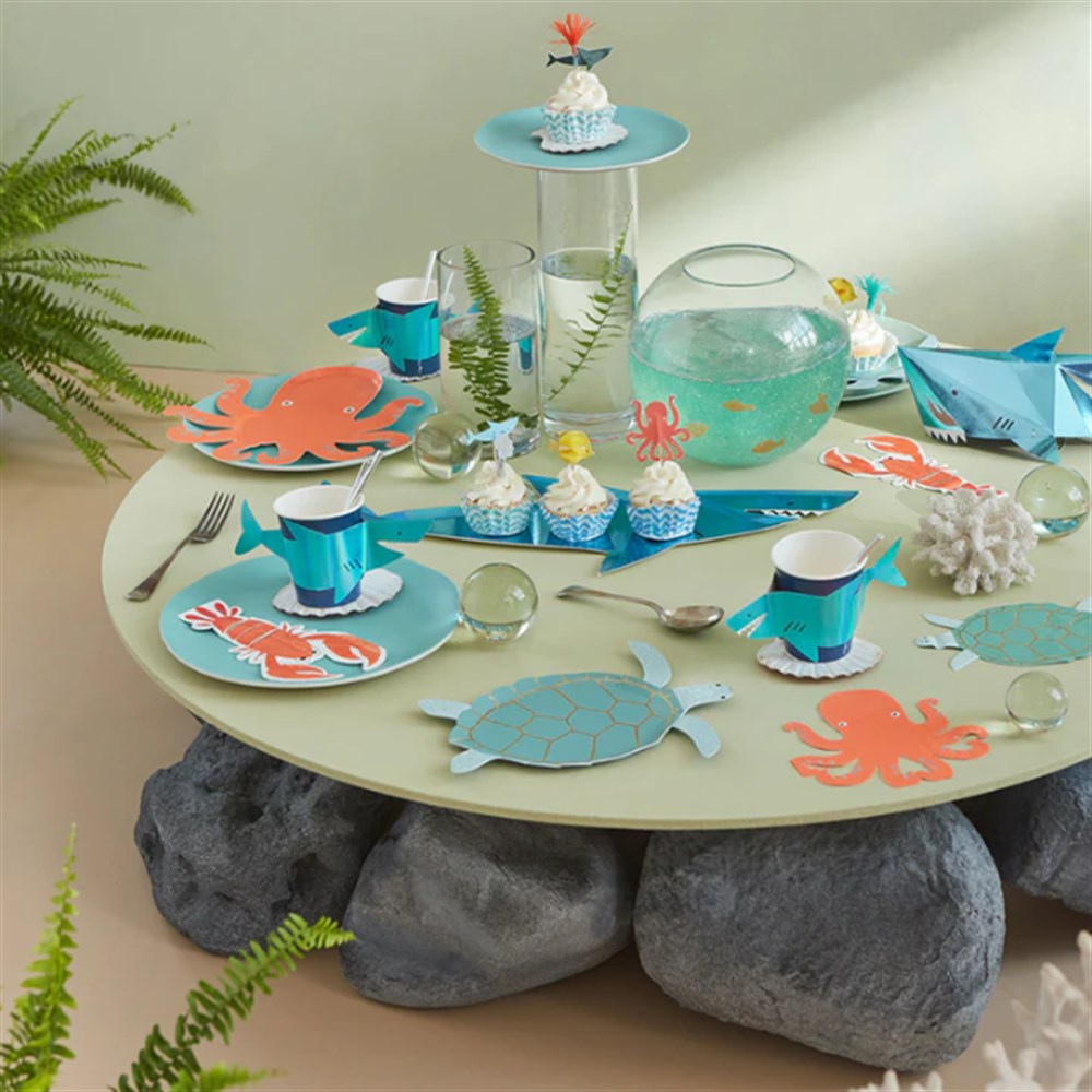 Meri Meri - Shark Cups - Köpekbalığı Bardaklar - 8'li