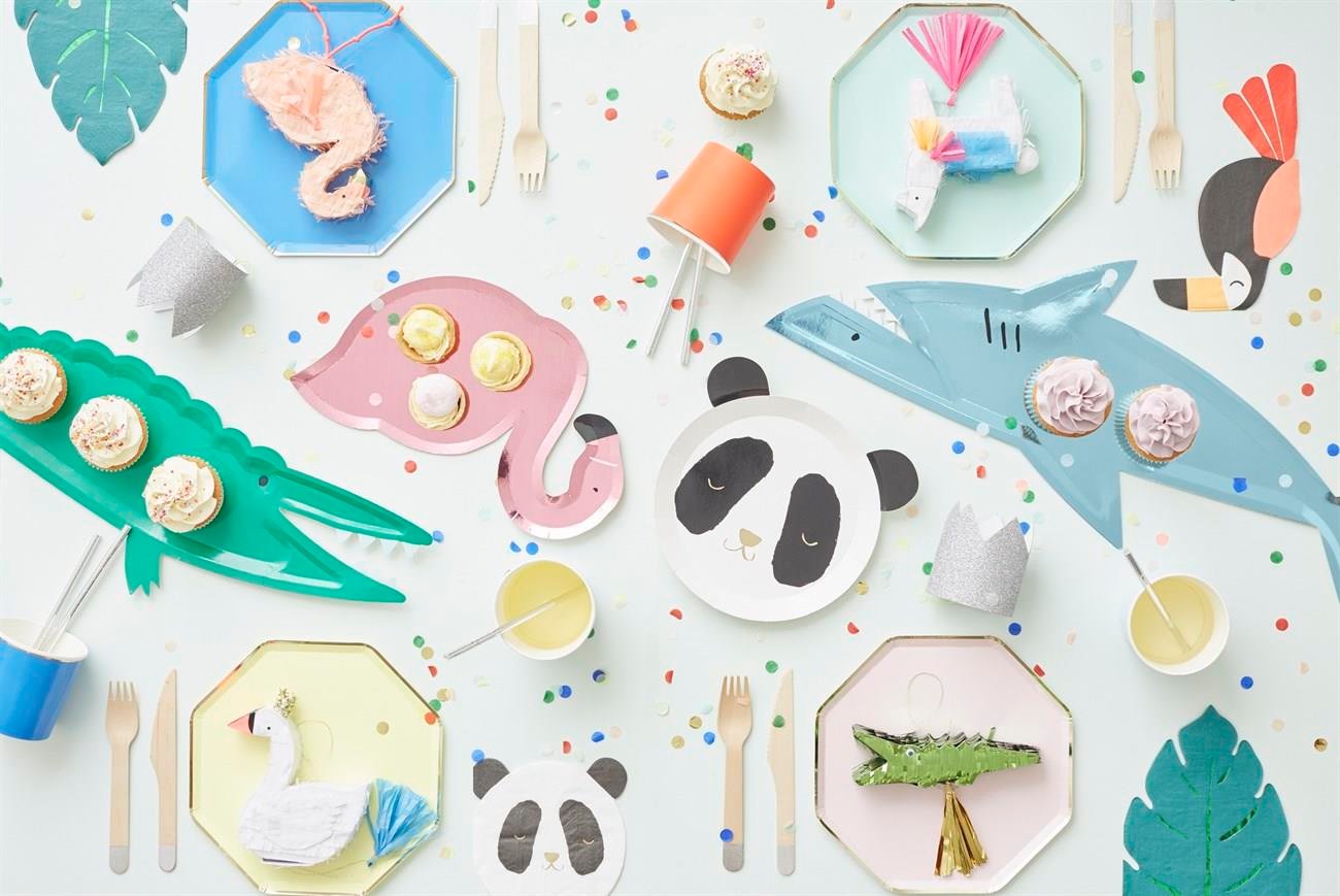 Meri Meri - Shark Platters - Köpek Balığı Servis Tabakları - 4'lü
