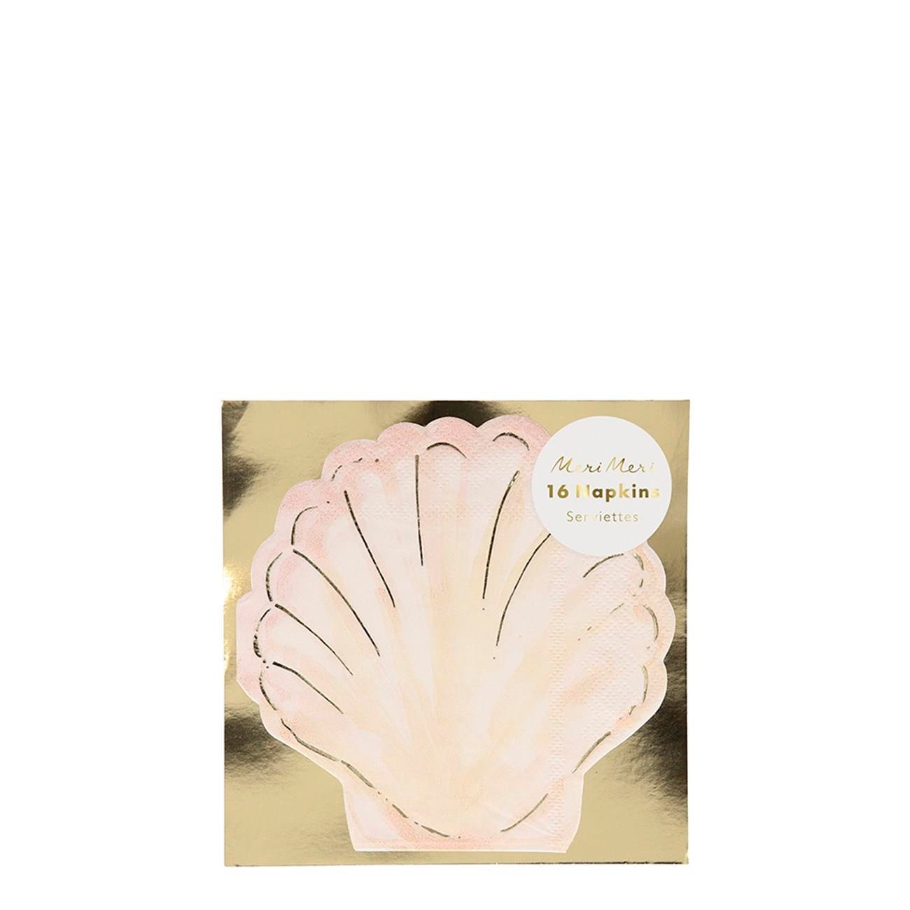 Meri Meri - Shell Napkins - Deniz Kabuğu Peçete