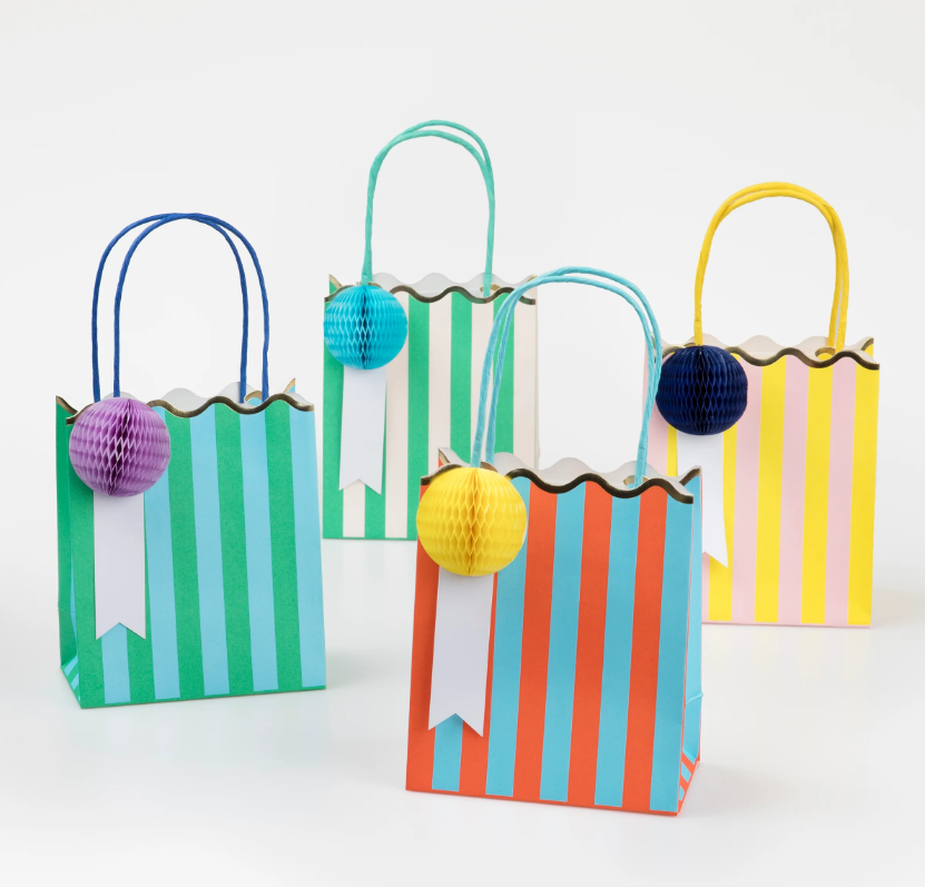 Meri Meri - Stripe Party Bags - Çizgili Hediye Çantaları (8'li)