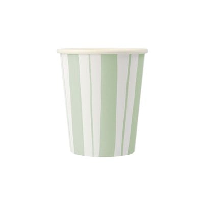 Meri Meri - Ticking Stripe Cups - Kalın Çizgili Bardaklar - 8'li