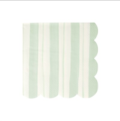 Meri Meri - Ticking Stripe Large Napkins - Kalın Çizgili Peçeteler - 16'lı