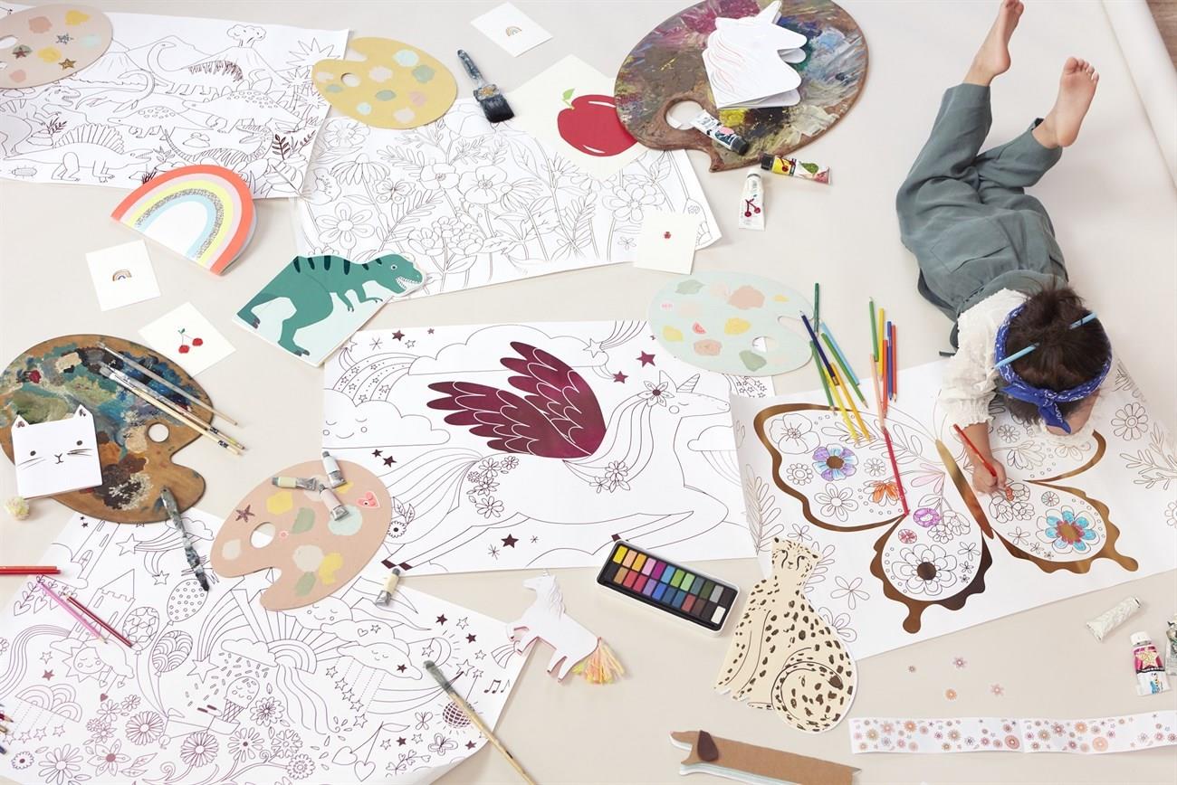 Meri Meri - Unicorn Colouring Posters - Unicorn Boyamalı Poster