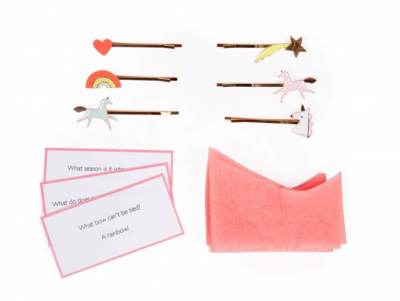 Meri Meri - Unicorn Glitter Crackers - Unicorn Sürpriz Topları - S - 6'lı