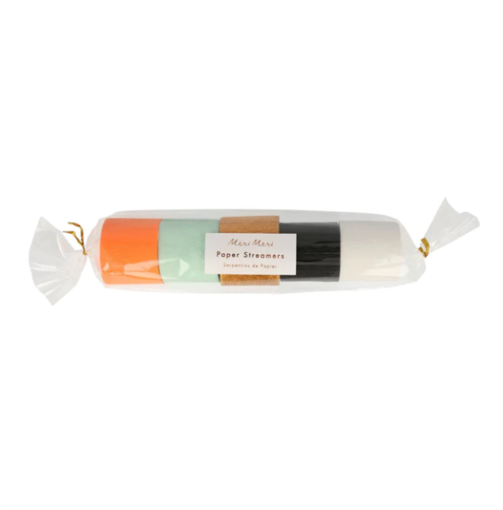Meri Meri - Vintage Halloween Crepe Paper Streamers - Halloween Kağıt Süsler