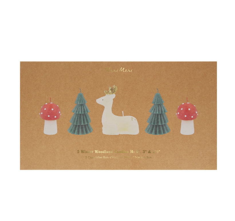 Meri Meri - Winter Woodland - Orman Mumları - 5 Adet