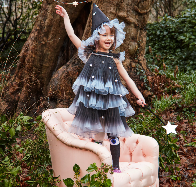 Meri Meri - Yıldızlı Cadı Kostümü Seti (3-4 Yaş)