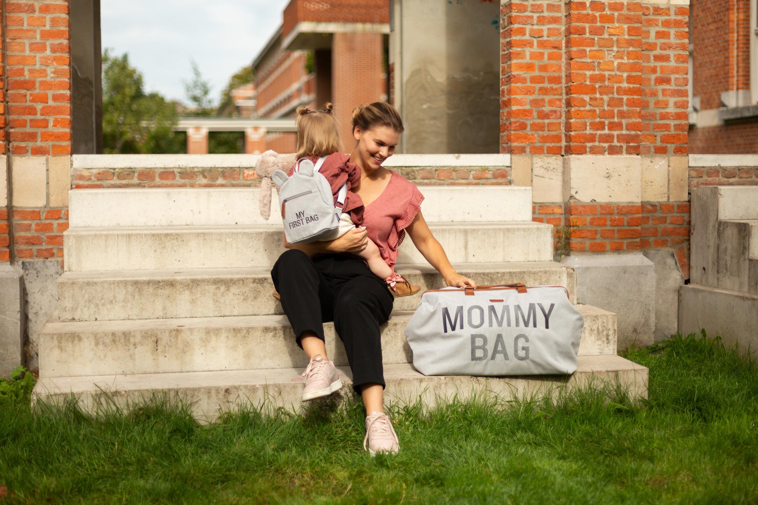 Mommy Bag Çanta, Kanvas Gri Mommy Bag ChildHome