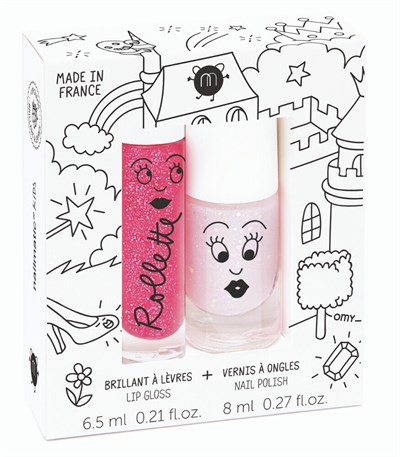 Nailmatic Kids Dudak Parlatıcı & Su Bazlı Oje Set // Fairytales Oje & Ruj nailmatic