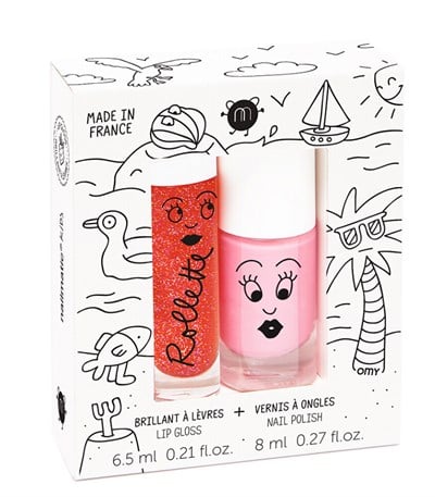 Nailmatic Kids Dudak Parlatıcı & Su Bazlı Oje Set // Holidays Oje & Ruj nailmatic