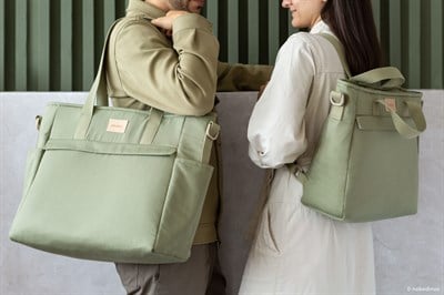 Nobodinoz Baby On the Go Su Geçirmez Anne Sırt Çantası, Olive Green Anne Çantası