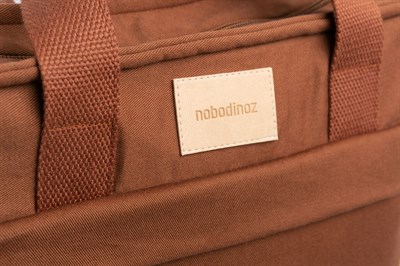Nobodinoz Baby On the Go Su Geçirmez Anne Sırt Çantası, Clay Brown Anne Çantası