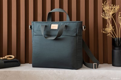 Nobodinoz Baby On the Go Su Geçirmez Anne Sırt Çantası, Carbon Blue Anne Çantası