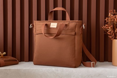 Nobodinoz Baby On the Go Su Geçirmez Anne Sırt Çantası, Clay Brown Anne Çantası