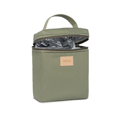 Nobodinoz Baby On the Go Su Geçirmez Beslenme Çantası, Olive Green Çocuk Çantası