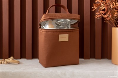 Nobodinoz Baby On the Go Su Geçirmez Beslenme Çantası, Clay Brown Çocuk Çantası