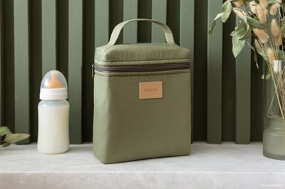Nobodinoz Baby On the Go Su Geçirmez Beslenme Çantası, Olive Green Çocuk Çantası