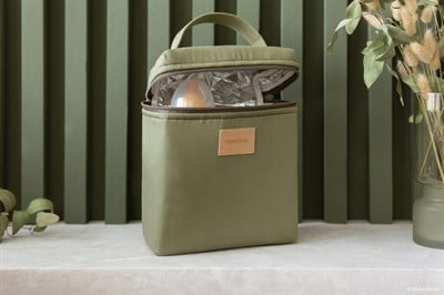 Nobodinoz Baby On the Go Su Geçirmez Beslenme Çantası, Olive Green Çocuk Çantası
