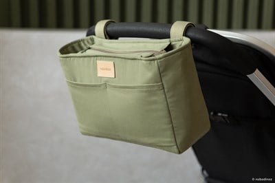 Nobodinoz Baby On the Go Su Geçirmez Bebek Arabası Düzenleyici Çanta, Olive Green Bebek Bakım