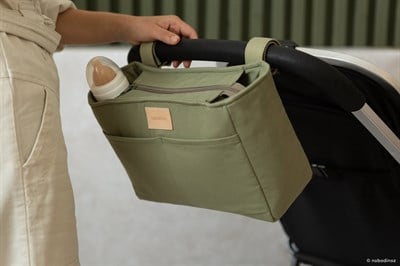 Nobodinoz Baby On the Go Su Geçirmez Bebek Arabası Düzenleyici Çanta, Olive Green Bebek Bakım