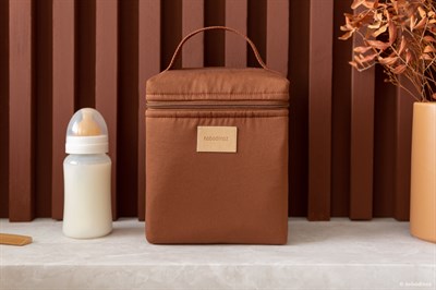 Nobodinoz Baby On the Go Su Geçirmez Beslenme Çantası, Clay Brown Çocuk Çantası