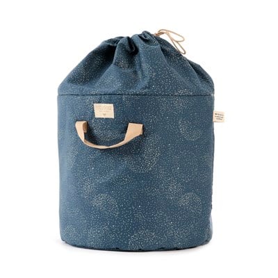 Nobodinoz Bamboo Oyuncak Sepeti Gold Bubble/ Night Blue Koton Sepetler