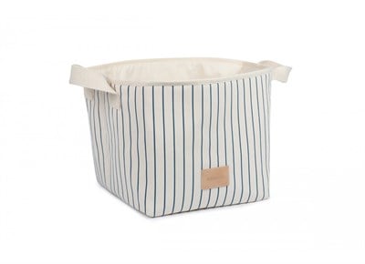 Nobodinoz Django Oyuncak Çantası, Blue Thin Stripes /Natural Oyuncak Çantası