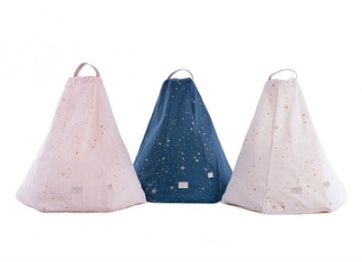 Nobodinoz Marrakech Çocuk Pufu Gold Stella/Night Blue Puflar Ve Minderler