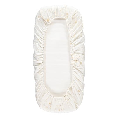 Nobodinoz Melody Çarşaf Cradle, Gold Stella/White Nevresimler