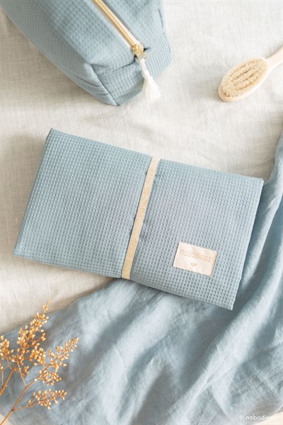 Nobodinoz Mozart Su Geçirmez Alt Değiştirme Pedi Stone Blue Bebek Bakım