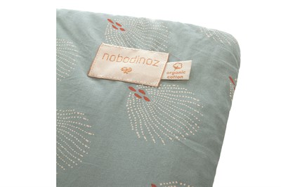 Nobodinoz Nest Yatak Koruyucu , White Gatsby / Antique Green Nevresimler
