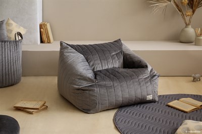 Nobodinoz Puf, Chelsea Velvet, State Grey Puflar Ve Minderler