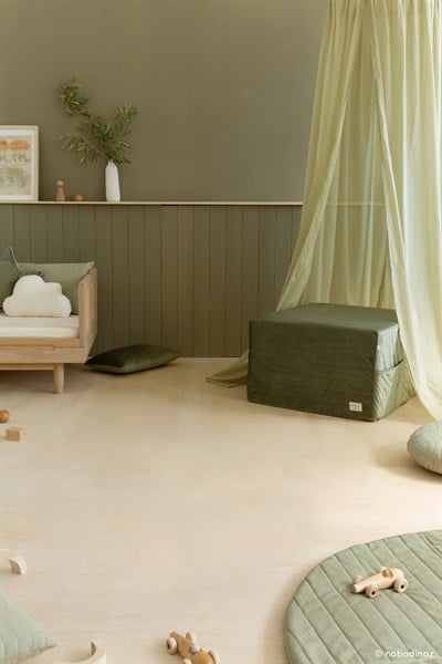 Nobodinoz Puf, Sleepover Kadife, Olive Green Puflar Ve Minderler