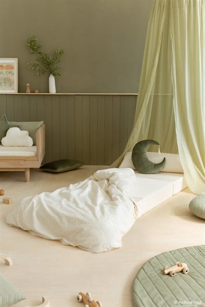 Nobodinoz Puf, Sleepover Kadife, Olive Green Puflar Ve Minderler