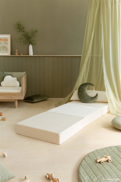 Nobodinoz Puf, Sleepover Kadife, Olive Green Puflar Ve Minderler