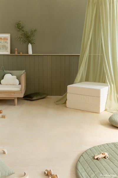 Nobodinoz Puf, Sleepover Kadife, Olive Green Puflar Ve Minderler