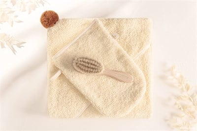 Nobodinoz So Cute Bebek Banyo Seti Vanilya Havlu & Bornozlar