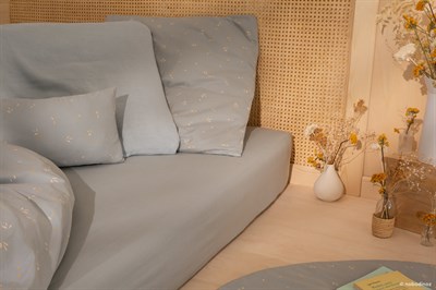 Nobodinoz Tibet Lastikli Çarşaf 90X200, Soft Blue Nevresimler