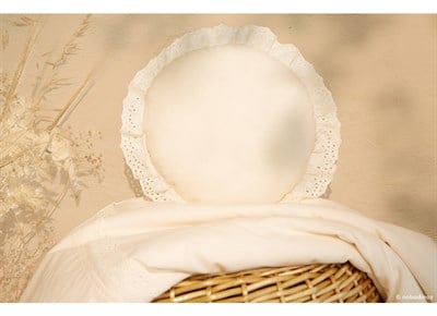 Nobodinoz Yastık, Vera Round Lace, Naturel Yastıklar