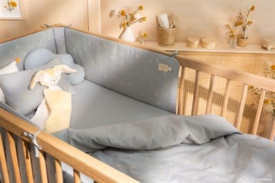 Nobodinoz Yatak Koruyucu,Nest, Willow Soft Blue Nevresimler